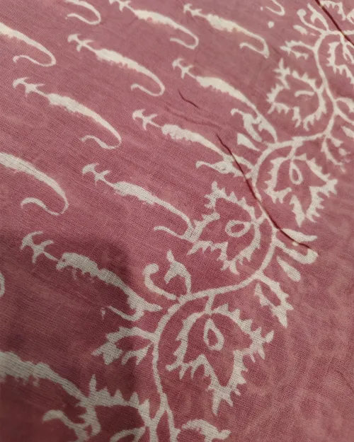 Pink Color Cotton Unstitched Printed Suit Set
