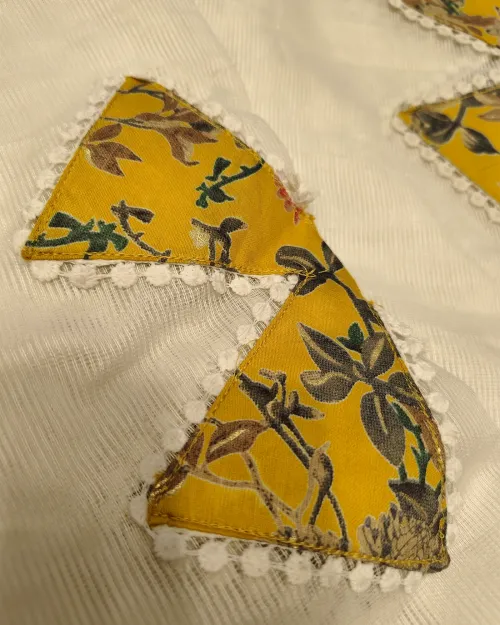 Yellow Unstitched Cotton Suit Set