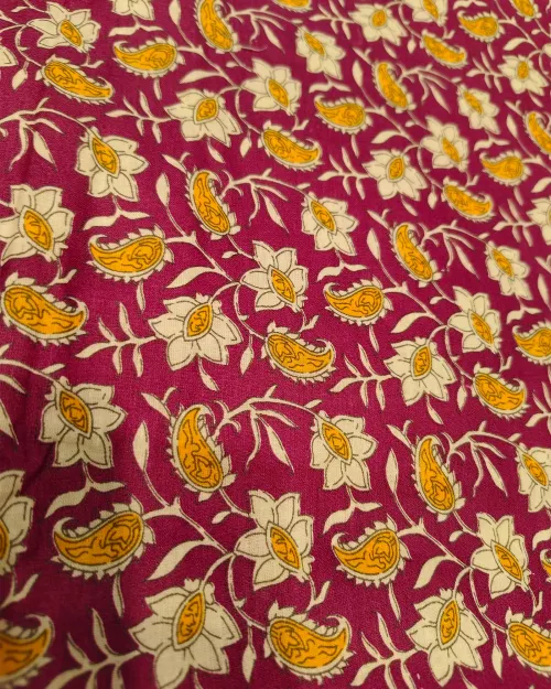 Purple Unstitched Cotton Suit Set