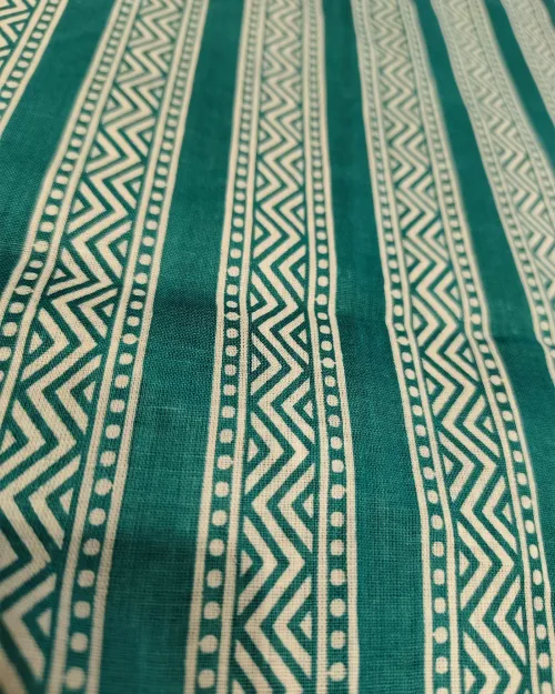 Rama Green Colour Cotton Unstitched Suit Set