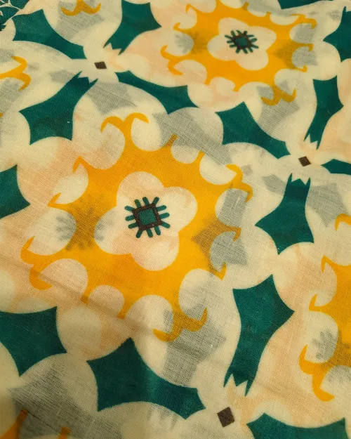 Rama Green Colour Cotton Unstitched Suit Set