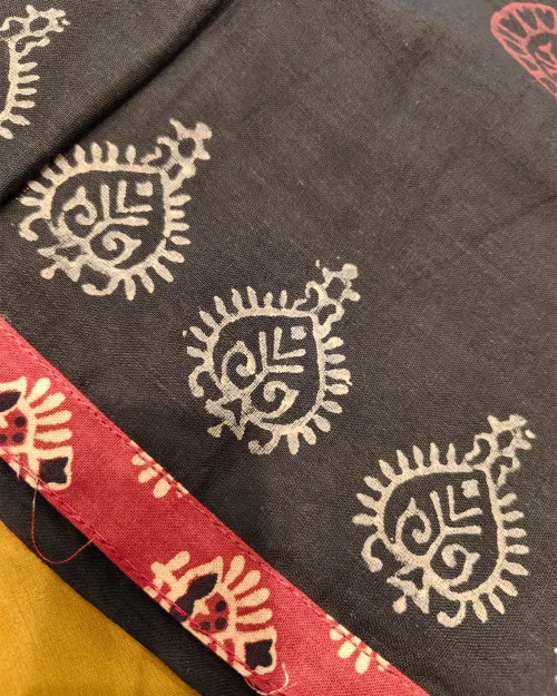 Yellow Unstitched Cotton Suit Set
