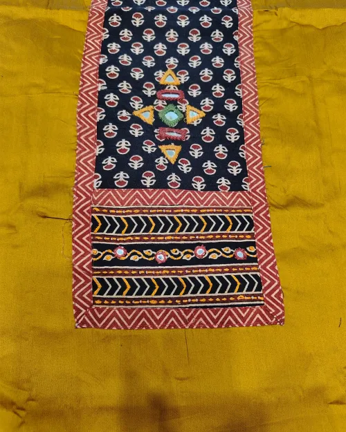 Yellow Unstitched Cotton Suit Set