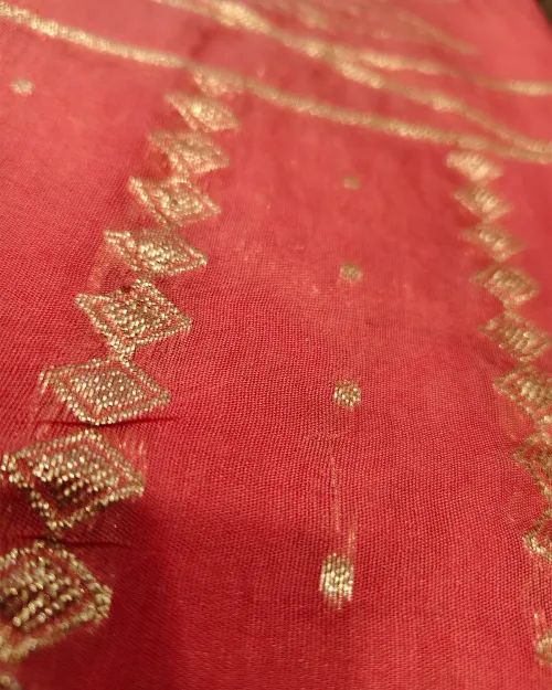 Gajri Pink Color Unstitched Suit Set