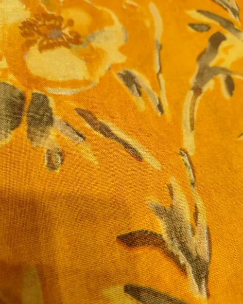 Yellow Colour Cotton Unstitched Suit Set