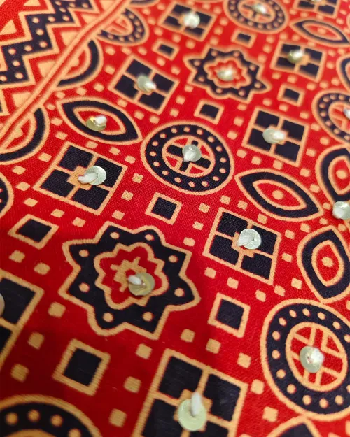 Blue Unstitched Cotton Suit Set