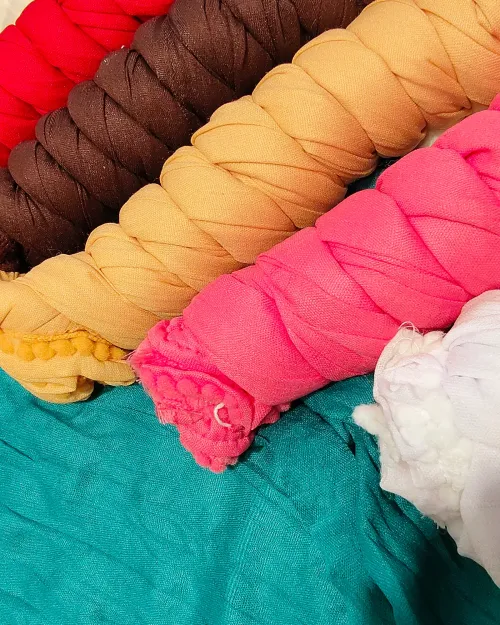 Gajari Red Cotton Silk Printed Dupatta