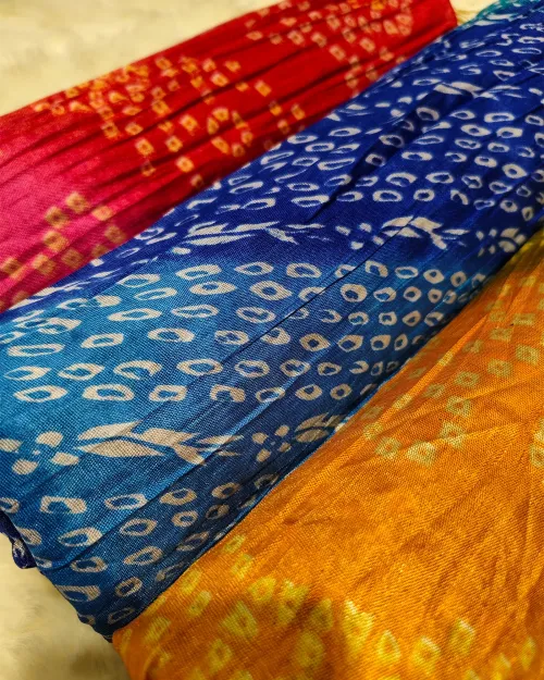 Red Printed Cotton Silk Dupatta