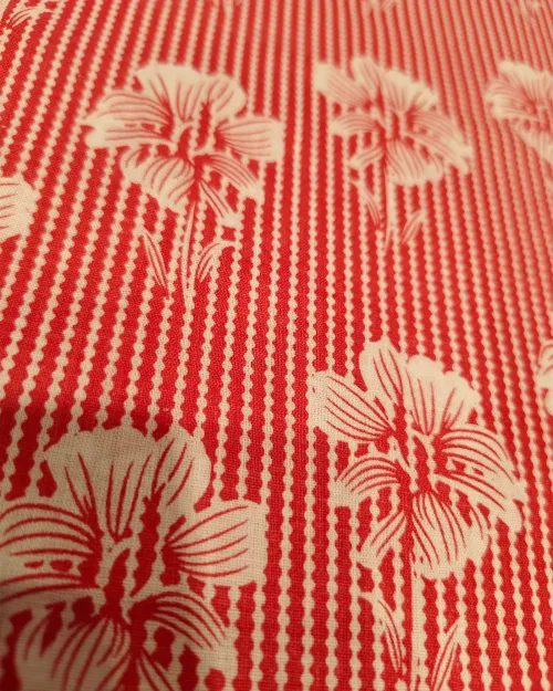Light Orange Cotton Printed Unstitched Suit Set