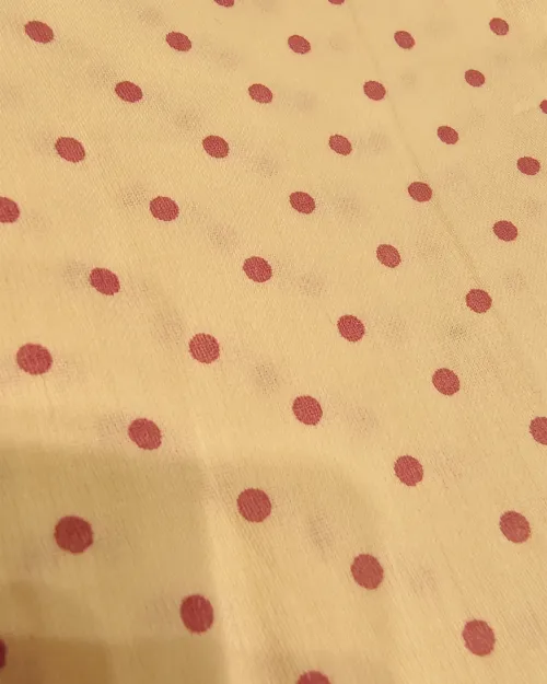 White & Pink Color Cotton Unstitched Suit Set