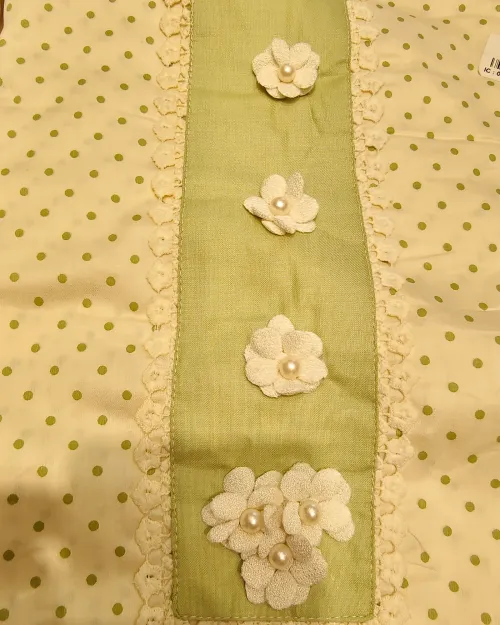 Light Green Cotton Unstitched Suit Set