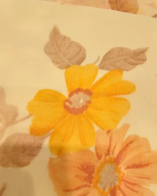 Yellow Color Chiffon Unstitched Suit Set