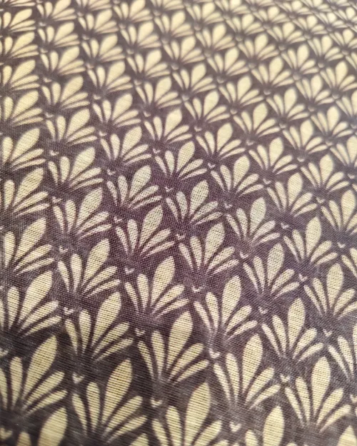 Dark Wine Cotton Unstitched Suit Set