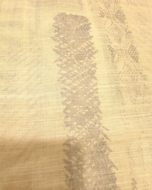 White Colour Chanderi Cotton Unstitched Suit Set