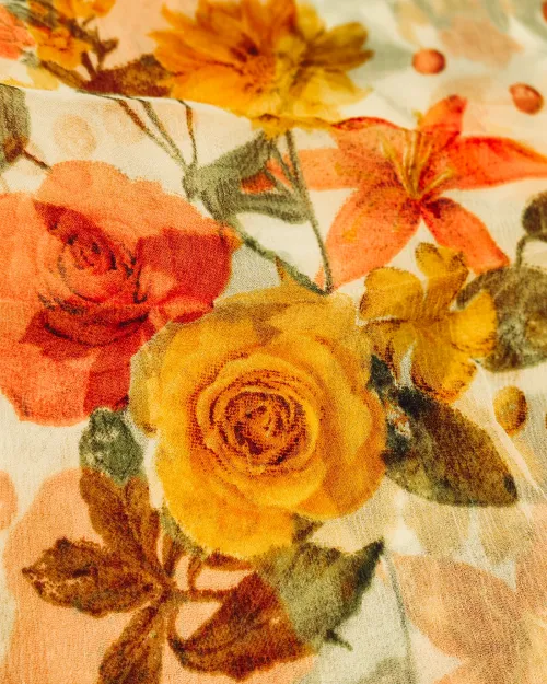 White Color Muslin Unstitched Suit Set