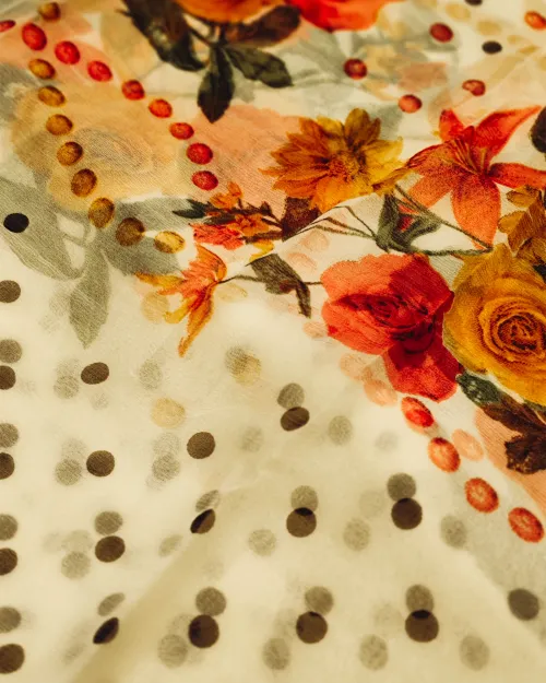 White Color Muslin Unstitched Suit Set