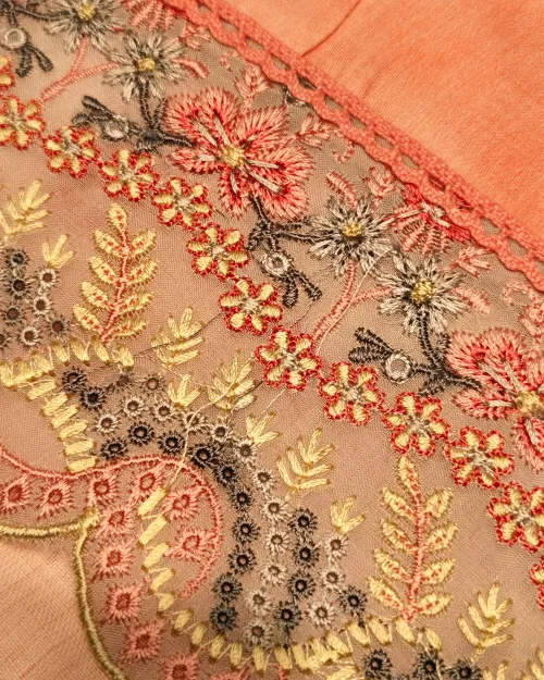 Grey Color Muslin Unstitched Suit Set