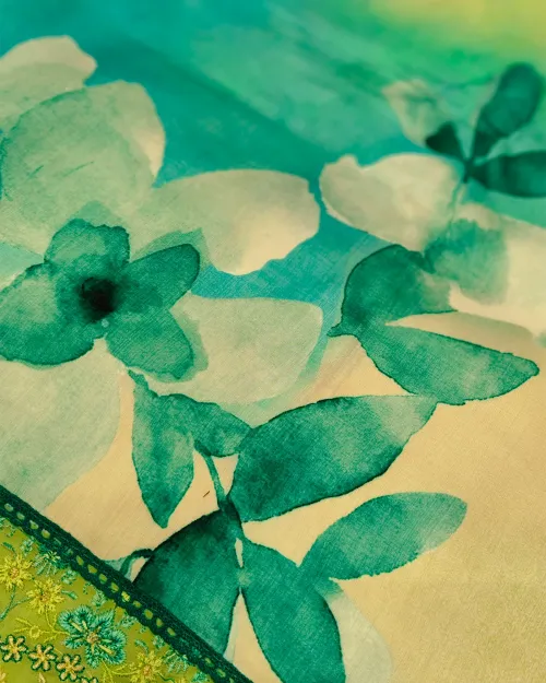 Light Green Muslin Unstitched Suit Set