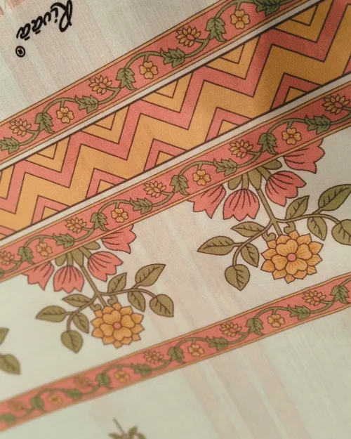 Grey Colour Muslin Unstitched Suit Set