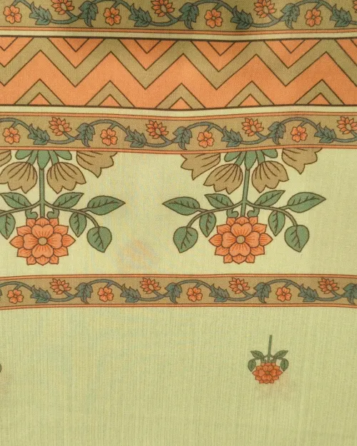 Ice Green Muslin Unstitched Suit Set