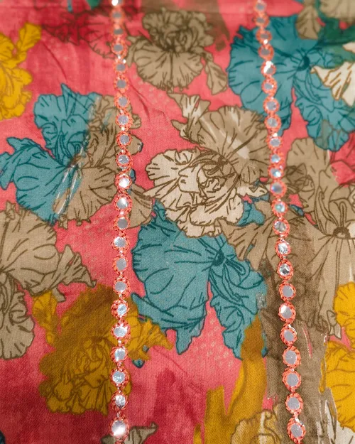Gajri Color Cotton Unstitched Suit Set