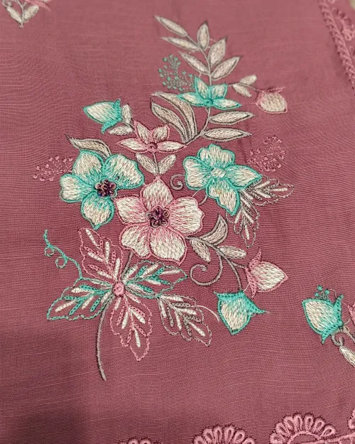 Light Purpal Cotton Unstitched Suit Set