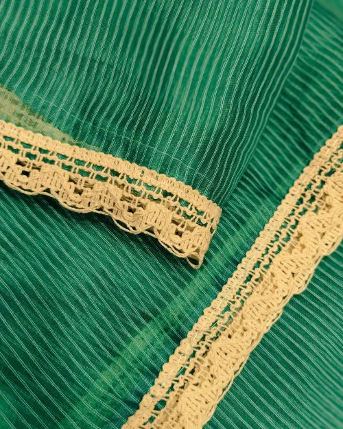 Rama Green Color Cotton Unstitched Suit Set