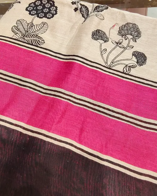 Pink Color Silk Unstitched Suit Set