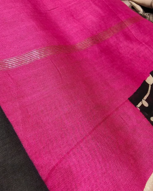 Pink Color Silk Unstitched Suit Set