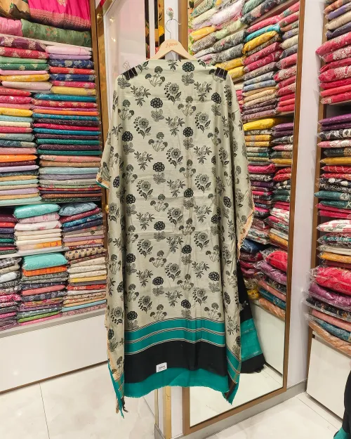 Green Silk Unstitched Suit Set