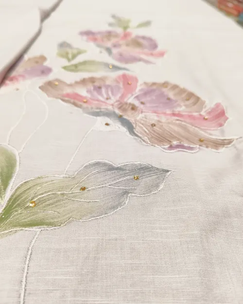 Mauve Color Pure Cotton Unstitched Suit Set