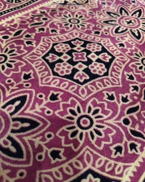 Mauve Modal Silk Saree in Grape Shade with Printed