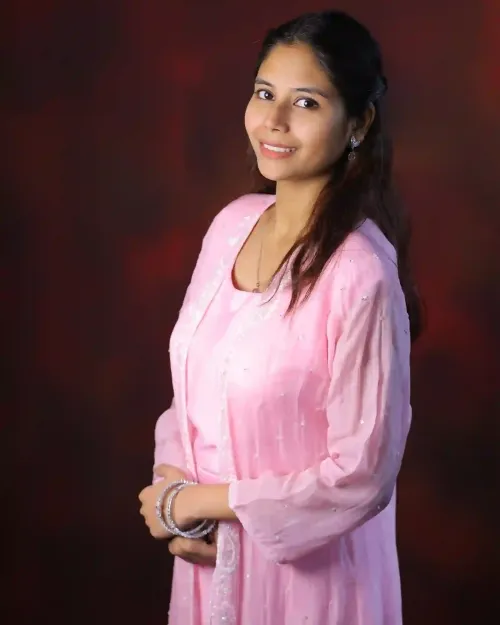 Light Pink Color Chiffon Crop Top With Palazzo