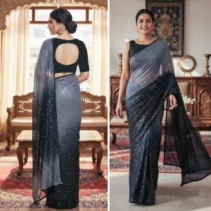 georgette saree blouse back neck designs