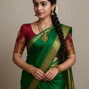 South Indian silk saree blouse Design