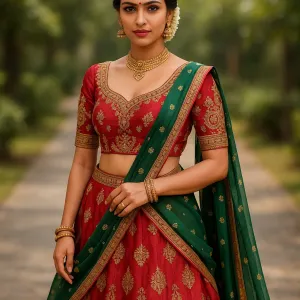 South Indian Lehenga Blouse Designs
