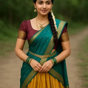 South Indian Half Saree Blouse Designs