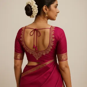 South Indian Blouse Design Back Side