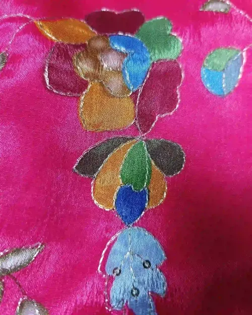 Rani Color Kids Anarkali Suit with Multicolor Style and Heavy Border