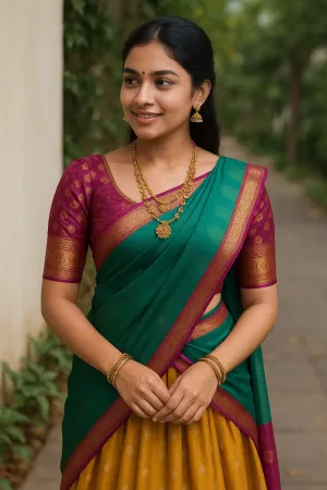Kerala Half Saree Blouse Designs