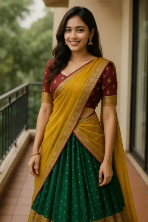  Half Saree Blouse Designs