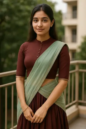 Kundan Work Half Saree Blouse Designs