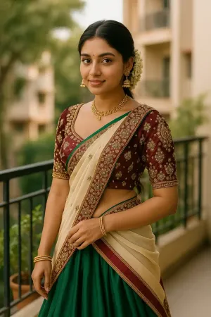 Designer Half Saree Blouse Designs