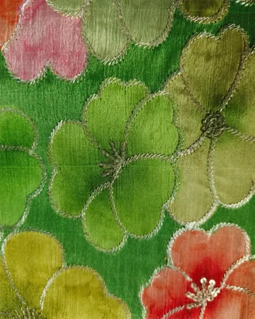 Green Color Floral Print Sharara Suit For Kids