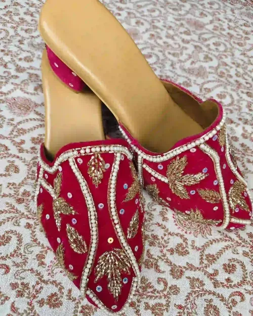 Rani color Jutis heavy stone work
