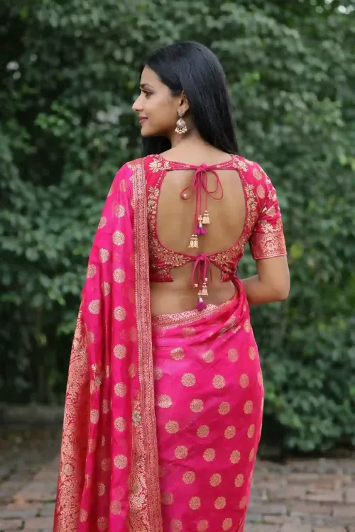 Banarasi Saree Blouse Designs Back Side