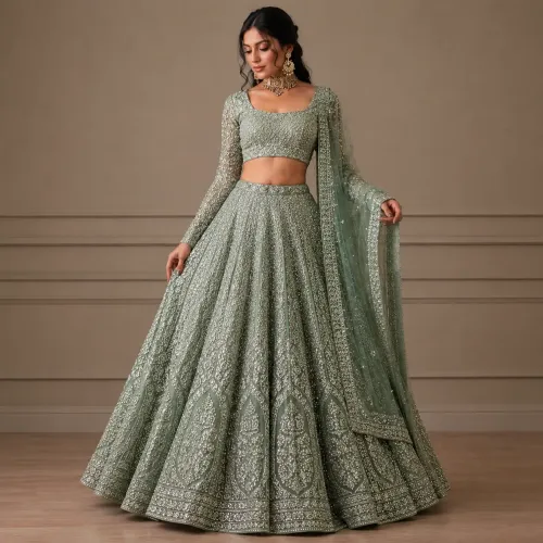 Stone Work Designer Lehenga