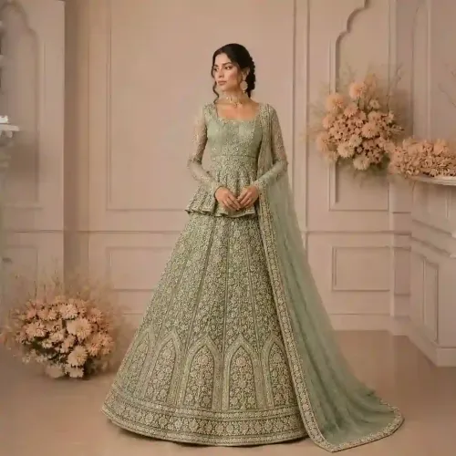 Pastel Embroidered Lehenga