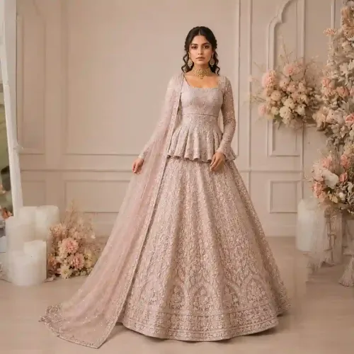 Peplum Style Designer Lehenga