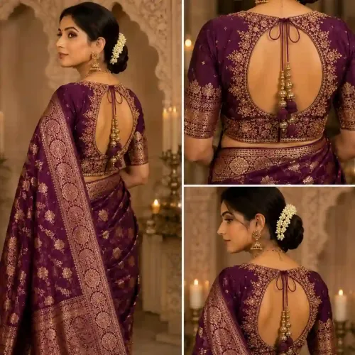 Banarasi Saree Blouse Back Designs